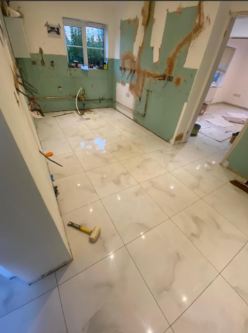 Bathroom renovation in progress