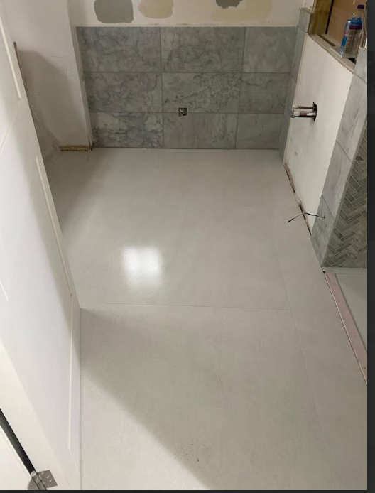 Bathroom renovation in progress