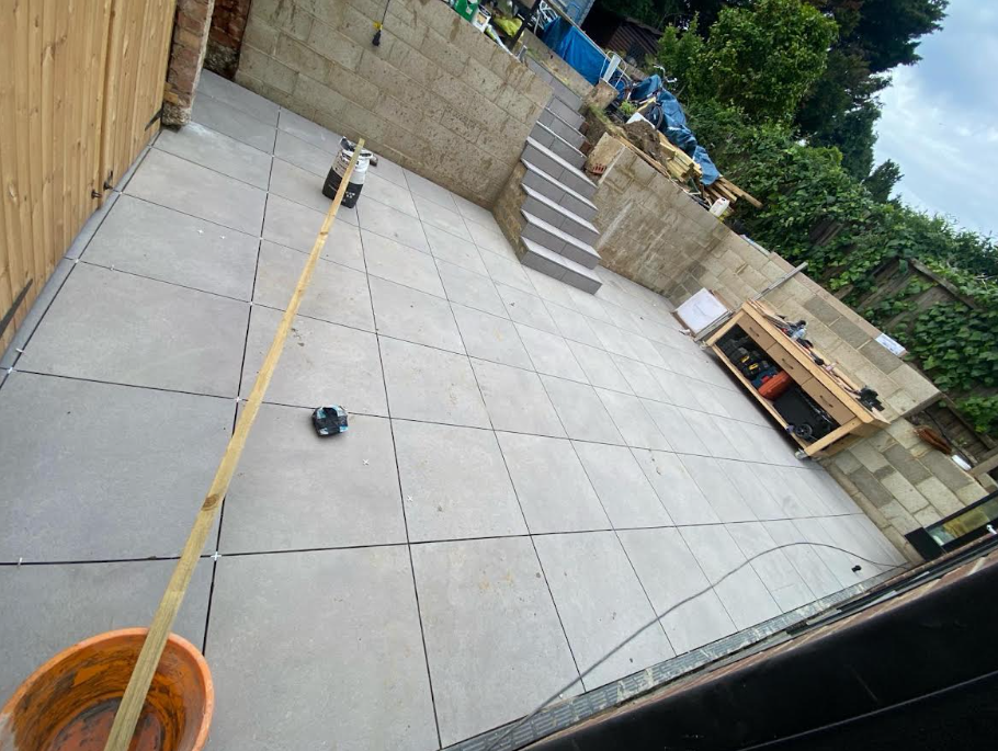 Garden patio tiling project